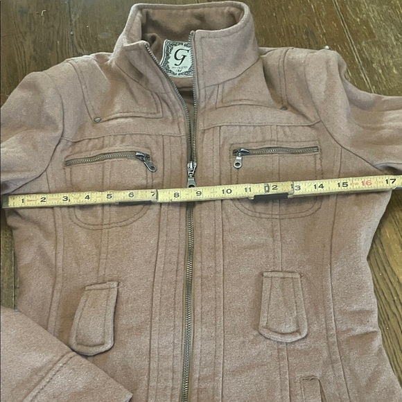 Guess Wool Tan Zip-Up Jacket - Picture 2 of 3
